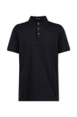 Black Cotton Polo Shirt BOSS