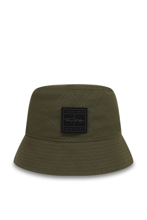 כובע באקט עם הדפס גיאומטרי בירוק זית TOMMY HILFIGER