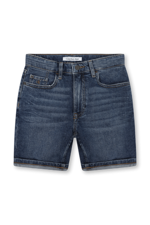 גילאי 4-16 מכנסי דנים קצרים כחולים CALVIN KLEIN