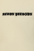 חולצת טי קרופ לבנה עם לוגו HERON PRESTON
