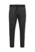 Extra Slim Fit Stretch Jersey Trousers in Blue HUGO