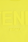 גילאי 3-7 חולצת טי ארוכה צהובה ממותגת FENDI KIDS