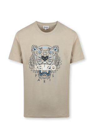 חולצת טי עם סמל הנמר בצבע בז' KENZO