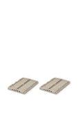 שתי קופסאות אחסון מידה מדיום בגוון אבן LIEWOOD