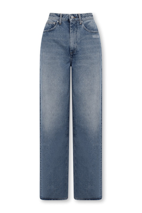 מכנסי ג'ינס גבוהים בגזרה רחבה
