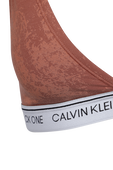 טופ משולשים ורוד עם לוגו CALVIN KLEIN