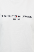 Essential Crew Neck Logo T-Shirt in White TOMMY HILFIGER