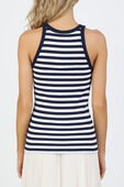 Striped Tank Top in White and Navy POLO RALPH LAUREN