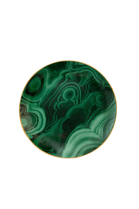 Malachite Canape Plate 15cm - Set of 4 LOBJET
