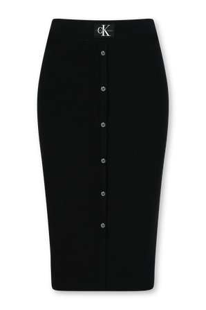 חצאית מידי שחורה עם כפתורים CALVIN KLEIN