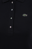תמונה אחורית של Ribbed Cotton Polo Shirt in Dark Blue