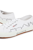 תמונת תקריב של Throeback x Superga  2750 Sneakers in White