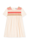 שמלה קצרה עם סריגה - גילאי 3-5 PETIT BATEAU
