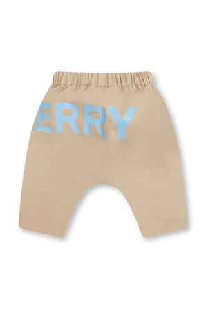 גילאי 1-18 מכנסי טרנינג בצבע קאמל עם לוגו BURBERRY