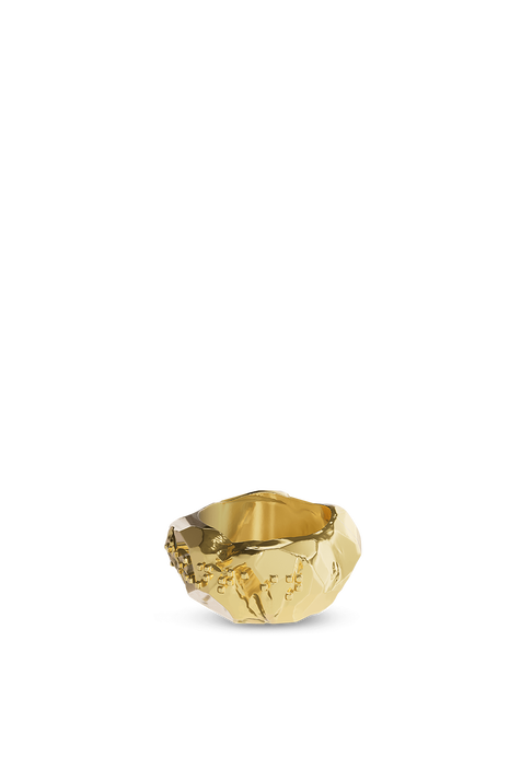 טבעת אבן מכסף מצופה זהב 18K NAIYO