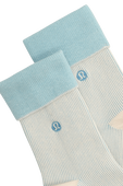 תמונה אחורית של Fold-Over Ribbed Socks