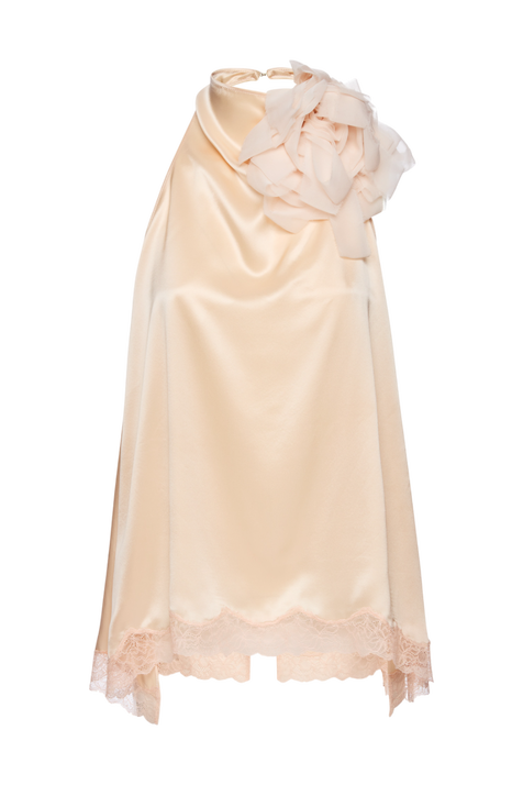 טופ קולר משי MAGDA BUTRYM