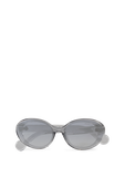 תמונה קידמית של Vintage-Inspired Butterfly Shape Sunglasses in Silver