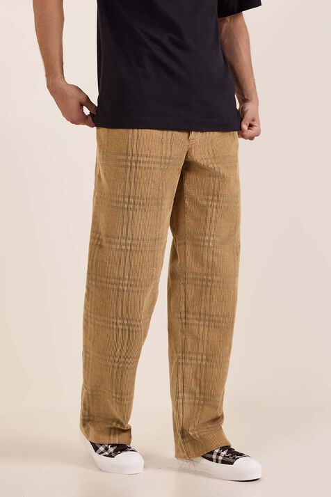 מכנסי קורדרוי משבצות BURBERRY