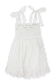 גילאי 1-10 שמלה לבנה עם רקמה פרחונית ZIMMERMANN KIDS