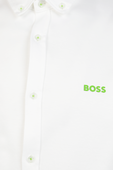 חולצה מכופתרת קלאסית עם לוגו ירוק בולט BOSS