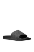Jake Logo Slide Sandals in Black MICHAEL KORS