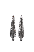 תמונה קידמית של Fold Mesh Earrings in Silver