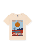 חולצת טי עם הדפס מכותנה אורגנית - גילאי 6-12 PETIT BATEAU