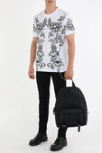 Logo Print All Over Backpack in Black VALENTINO