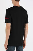 חולצת טי עם לוגו רקום בצבע שחור DIESEL