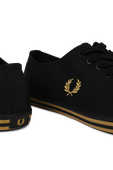 נעלי סניקרס מזמש עם לוגו רקום FRED PERRY