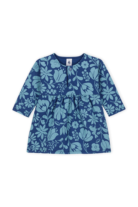 שמלת מיני פרחונית - גילאי 18-36 חודשים PETIT BATEAU