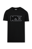 חולצת טי עם לוגו גרפי בצבע שחור DIESEL