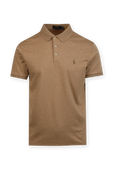 תמונה קידמית של Brown Pony Custom Slim Fit Polo Shirt in Brown