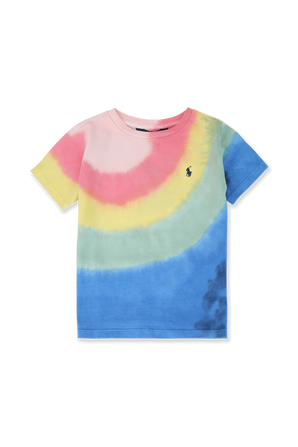 גילאי 5-6 חולצת טי בעיצוב טאי דאי צבעוני POLO RALPH LAUREN KIDS