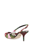 Floral Stiletto Slingback Logo Pumps DOLCE & GABBANA