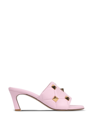 Golden Studs Slide Sandals in Pink VALENTINO GARAVANI