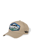 Logo Patched Baseball Cap in Beige DSQUARED2