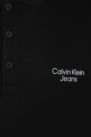 חולצת פולו שחורה עם לוגו CALVIN KLEIN