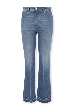 מכנסי גי'נס בגזרה ישרה בשטיפה בינונית VALENTINO