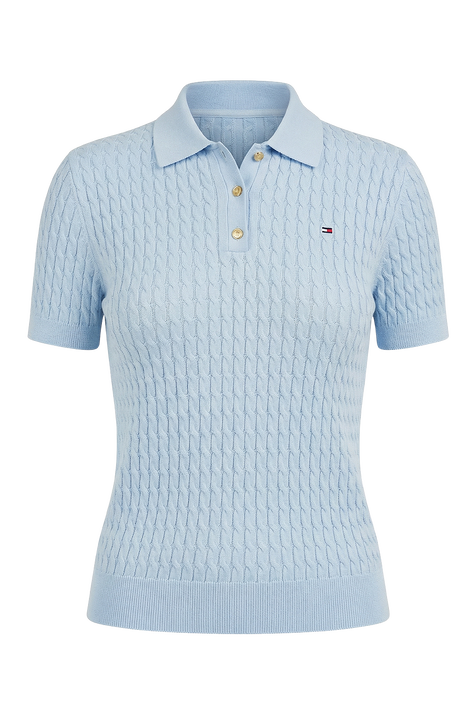 חולצת פולו סריג TOMMY HILFIGER