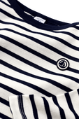 חולצה ארוכה הדפס פסים בגווני שחור ולבן - גילאי 3-5 PETIT BATEAU