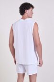 תמונת דוגמן אחורית של Mesh-Panelled Tennis Sleeveless Shirt