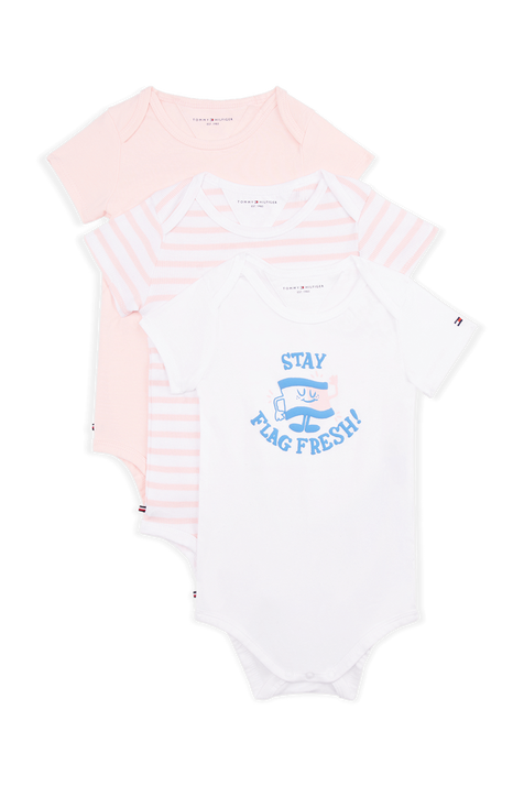 מארז שלושה בגדי גוף TOMMY HILFIGER KIDS