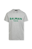 Logo T-Shirt in Grey BALMAIN