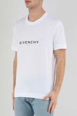 חולצת טי סלים עם לוגו מראה בצבע לבן GIVENCHY