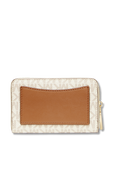 Small Logo Wallet In White Monogram MICHAEL KORS