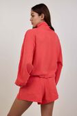 תמונת דוגמן אחורית של Seersucker WovenAir Funnel Neck 1/2 Zip