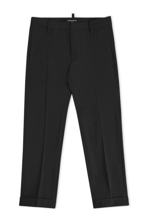 גילאי 4-16 מכנסיים מחוייטים בשחור DSQUARED2 KIDS