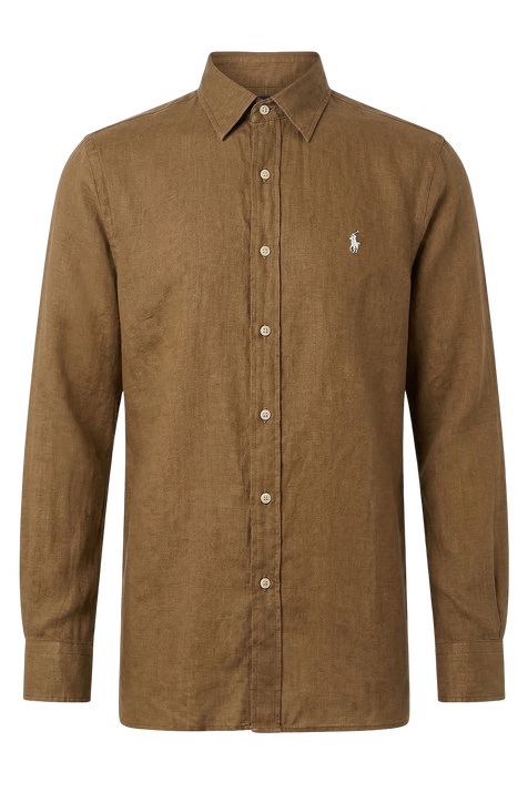 חולצה מכופתרת ארוכה מפשתן POLO RALPH LAUREN